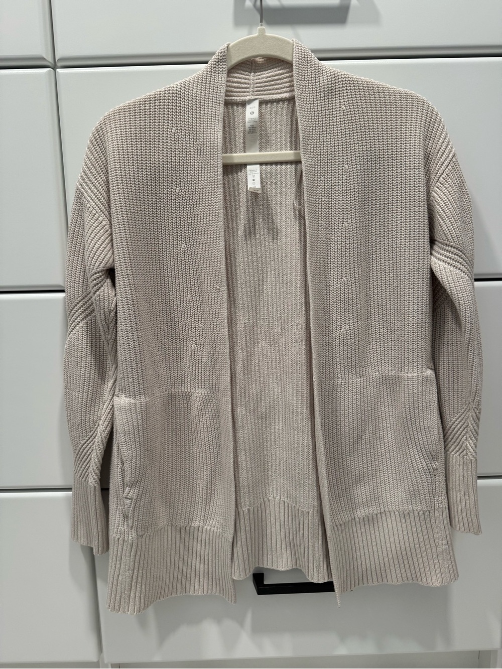 Lululemon longline cardigan in sand size XS/S